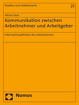 cover image of Kommunikation zwischen Arbeitnehmer und Arbeitgeber